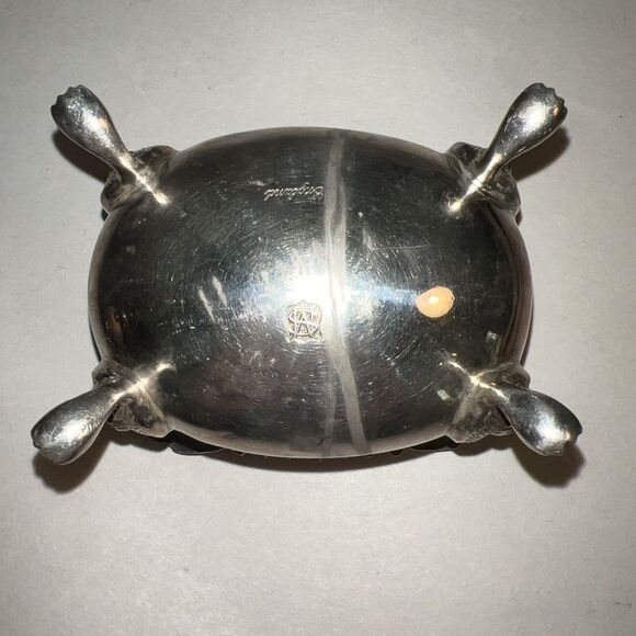 Silver Plated Salt Cellar England Mark S over M Mark Vintage - Picture 8 of 12